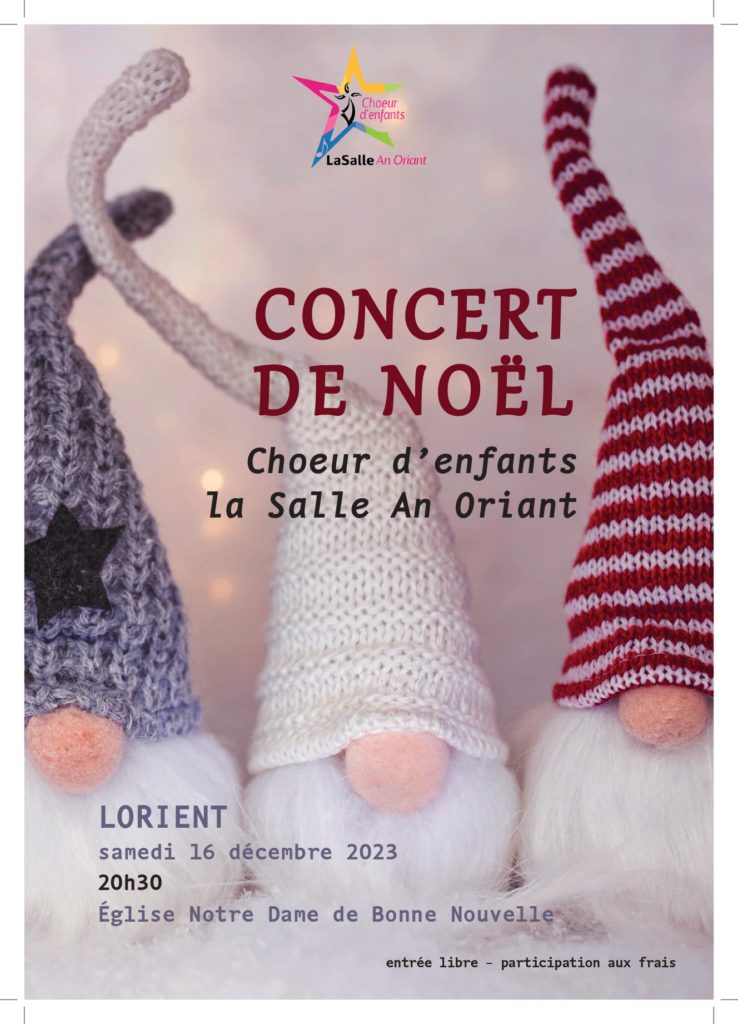 affiche concert de Noël Chœur d'enfants Lasalle An Orient