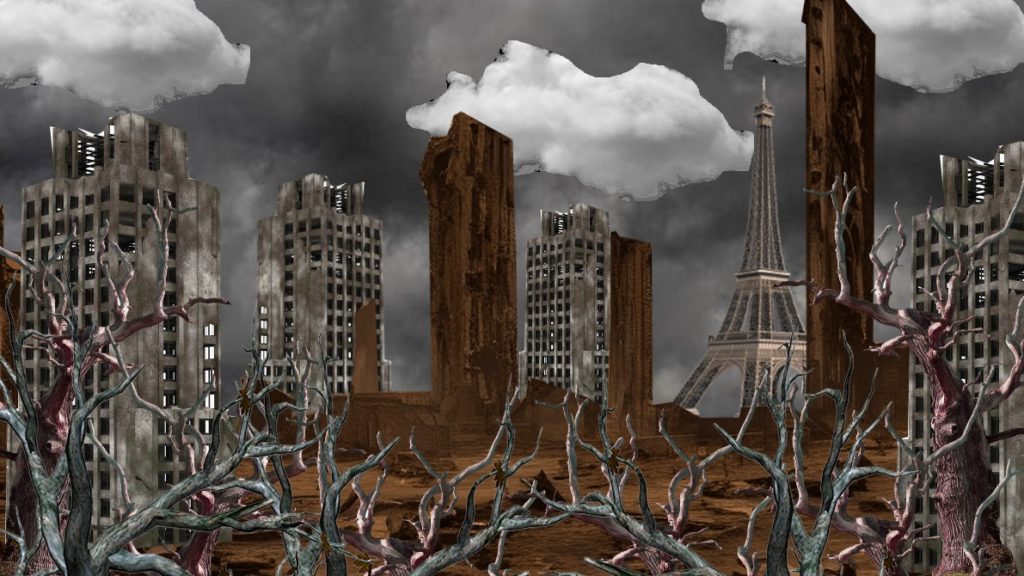 Travail artistique St Jo Lorient de collégiens sur le thème : Alerter le grand public des dégâts du réchauffement climatique sur notre patrimoine 3