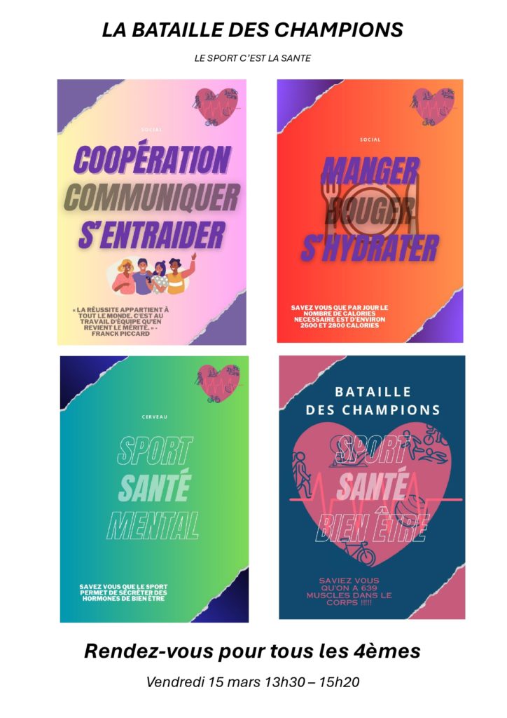 affiche batailles des champions 2024 au collège St Joseph Lorient