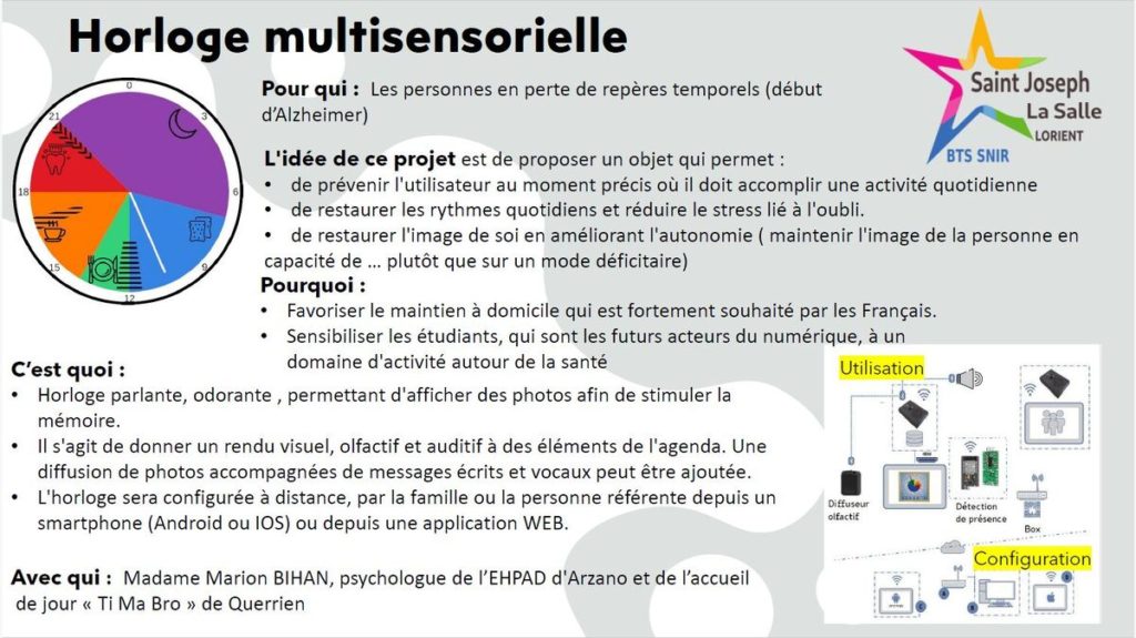 Des étudiants en BTS SNIR réalisent une Horloge multisensorielle pour aider les personnes en perte de repères temporels 2024 1