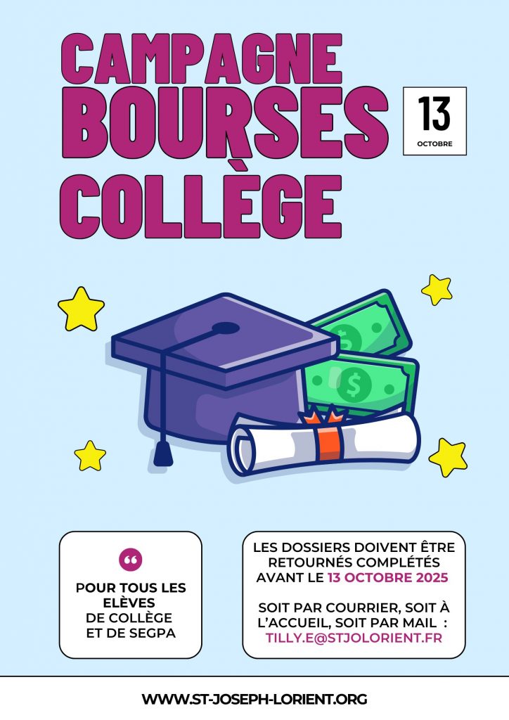 Affiche bourses collège 2025 2026